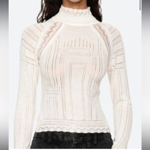 SEA New York  merino wool PAXTON KNIT TURTLENECK S